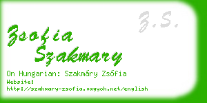 zsofia szakmary business card
